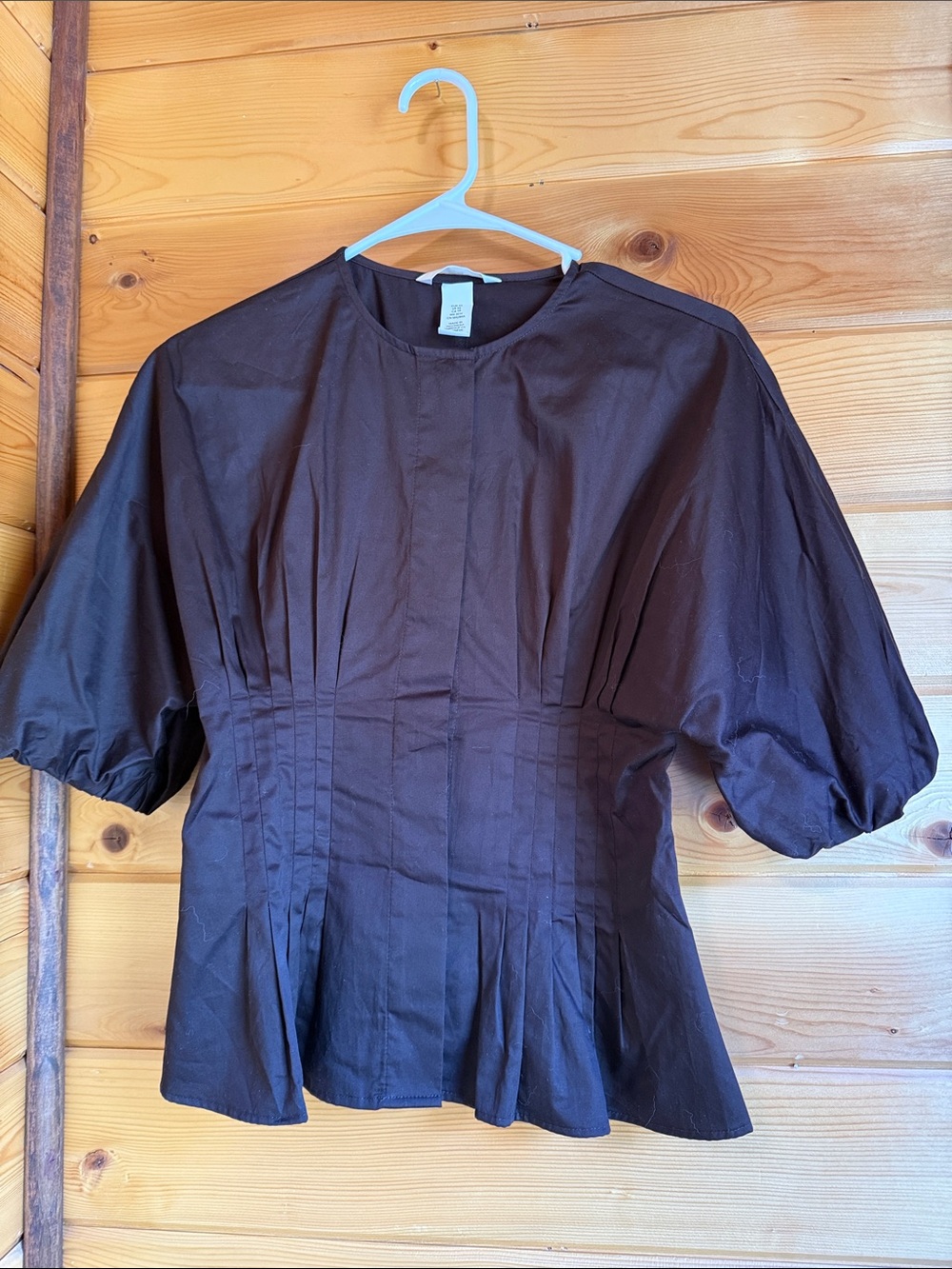 H&M Brown Peplum Top